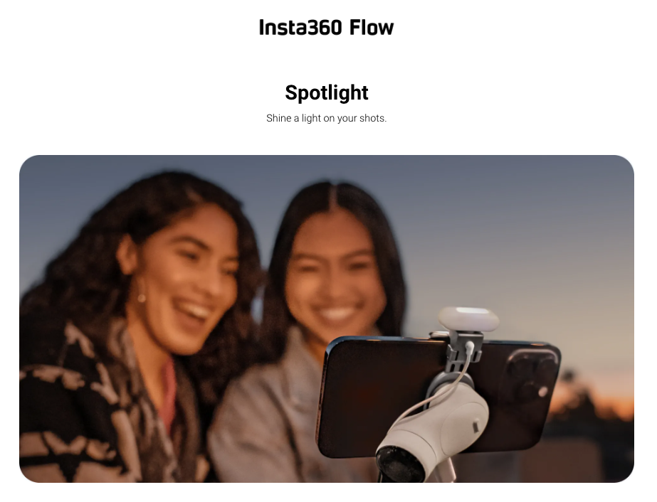 Insta360 Flow Phone Spot Light